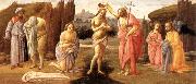 BARTOLOMEO DI GIOVANNI Predella: Baptism of Christ d France oil painting reproduction